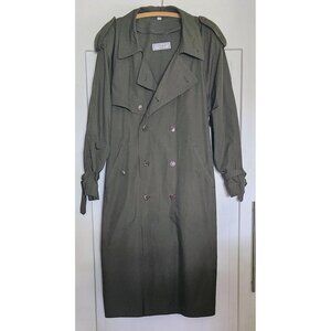 Yves Saint Laurent Vintage 1980s Trench Coat in khaki green (Mens 42 Euro)